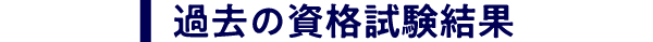 過去の資格試験結果